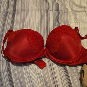 Elegant Red Lace Bra